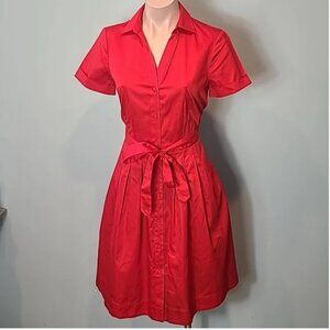 Brooks Brothers Red Belted Shirt Dress with Pockets❣️ Like New